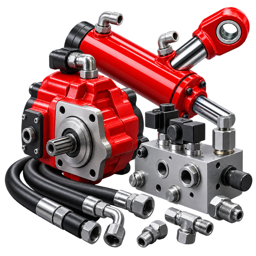 Illustration eines Hydrauliksystems