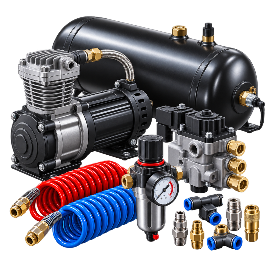 Illustration eines Pneumatiksystems